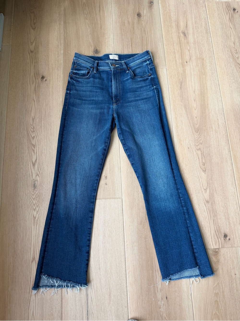 MOTHER Jeans with Raw Step Hem